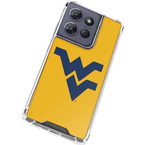 West Virginia University Yellow Background Moto G Play 5G (2025) Clear Case