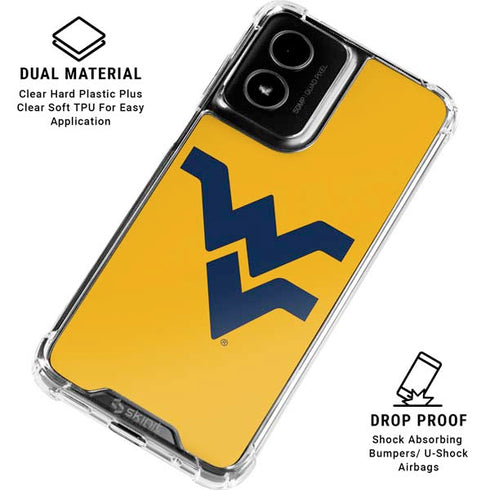 West Virginia University Yellow Background Moto G Power 5G (2024) Clear Case