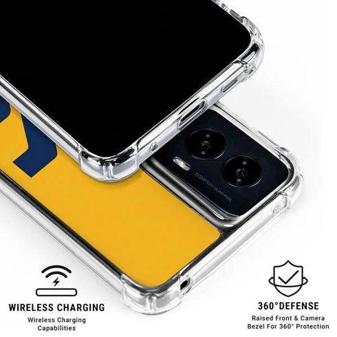 West Virginia University Yellow Background Moto G Power 5G (2024) Clear Case