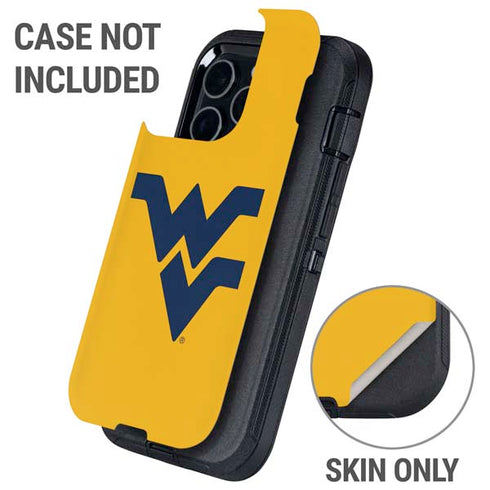West Virginia University Yellow Background Otterbox Defender iPhone Skin
