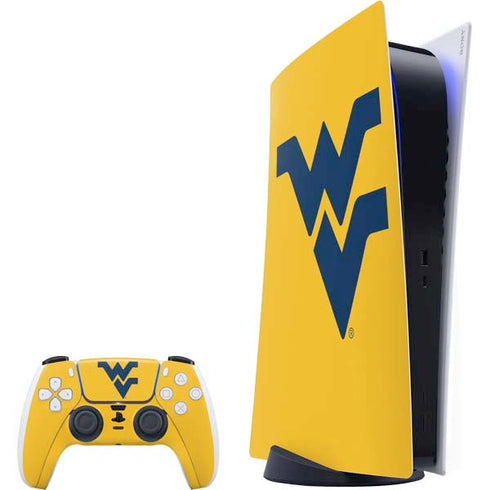 West Virginia University Yellow Background PlayStation PS5 Skins