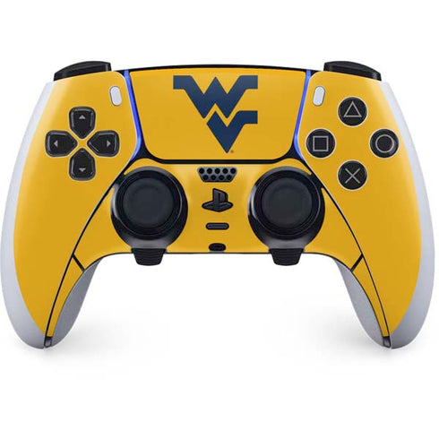 West Virginia University Yellow Background PS5 DualSense Edge Pro Controller Skin