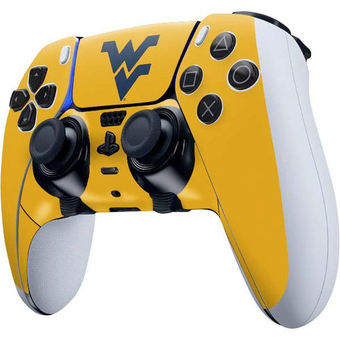 West Virginia University Yellow Background PS5 DualSense Edge Pro Controller Skin