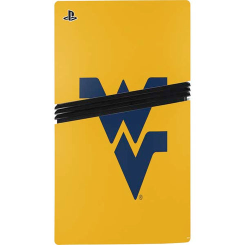 West Virginia University Yellow Background PS5 Pro Disk Bundle Skin