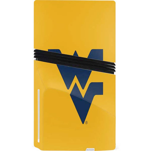 West Virginia University Yellow Background PS5 Pro Disk Bundle Skin