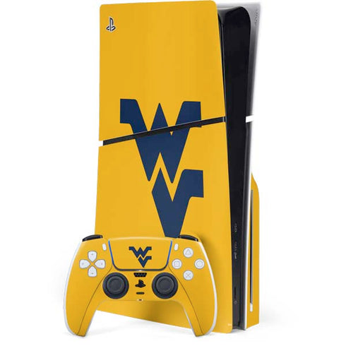 West Virginia University Yellow Background PlayStation PS5 Skins