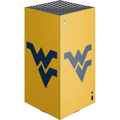 West Virginia University Yellow Background XBox Series X Digital Edition Console Skin