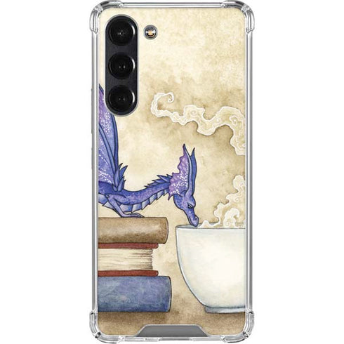 Whats in Here Coffee Dragon by Amy Brown Galaxy S24 FE Clear Case
