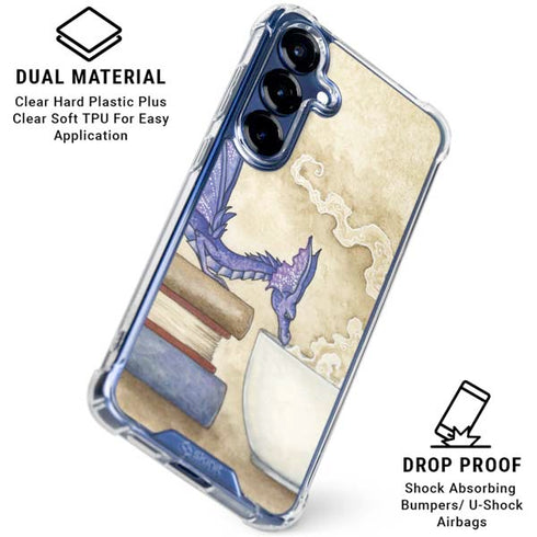 Whats in Here Coffee Dragon by Amy Brown Galaxy S25 Clear Case