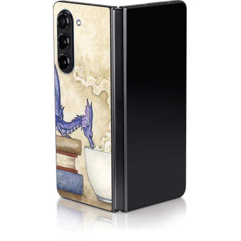 Whats in Here Coffee Dragon by Amy Brown Galaxy Z Fold5 5G Skin