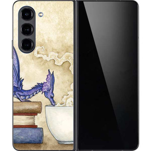 Whats in Here Coffee Dragon by Amy Brown Galaxy Z Fold5 5G Skin