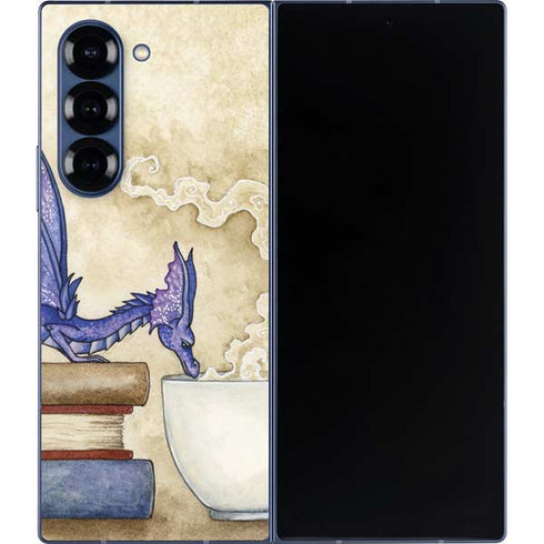 Whats in Here Coffee Dragon by Amy Brown Galaxy Z Fold6 Skin