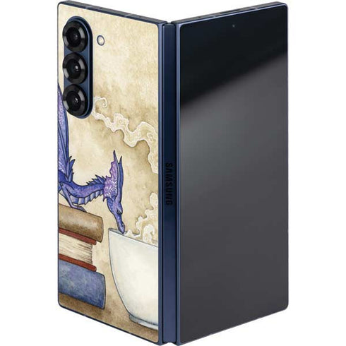 Whats in Here Coffee Dragon by Amy Brown Galaxy Z Fold6 Skin