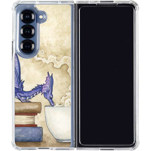 Whats in Here Coffee Dragon by Amy Brown Galaxy Z Fold7 Clear Case