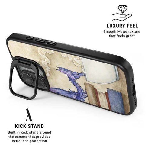 Whats in Here Coffee Dragon by Amy Brown iPhone 17 Kickstand Case