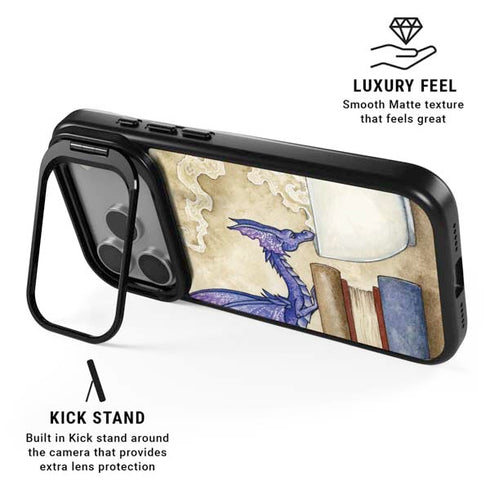 Whats in Here Coffee Dragon by Amy Brown iPhone 17 Pro Max Kickstand Case