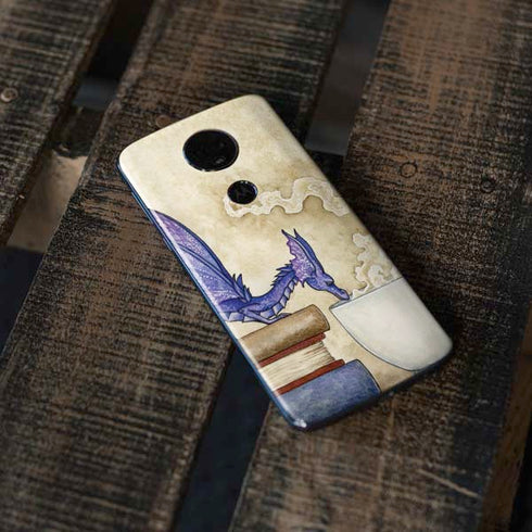 Whats in Here Coffee Dragon by Amy Brown Moto E5 Plus Skin