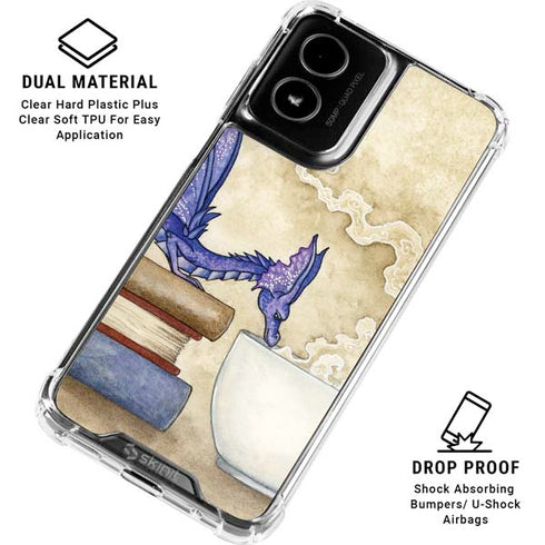 Whats in Here Coffee Dragon by Amy Brown Moto G Power 5G (2024) Clear Case