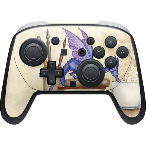 Whats in Here Coffee Dragon by Amy Brown Nintendo Switch 2 (2025) Pro Controller Skin