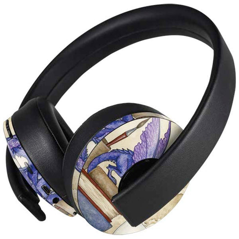 Whats in Here Coffee Dragon by Amy Brown PlayStation 4 Gold Wireless Headset Skin