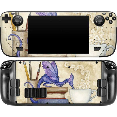 Whats in Here Coffee Dragon by Amy Brown Steam Deck Handheld Gaming Computer OLED Skin