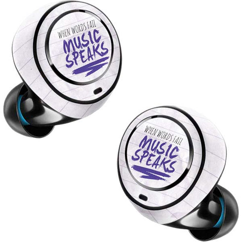 When Words Fail Music Speaks Amazon Echo Buds Skin