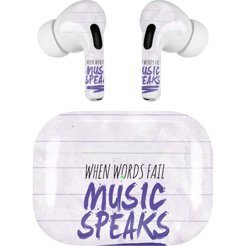 When Words Fail Music Speaks AirPods Skins