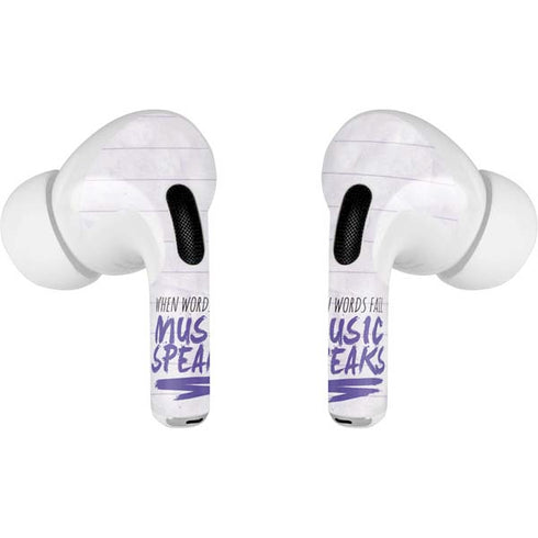 When Words Fail Music Speaks AirPods Skins