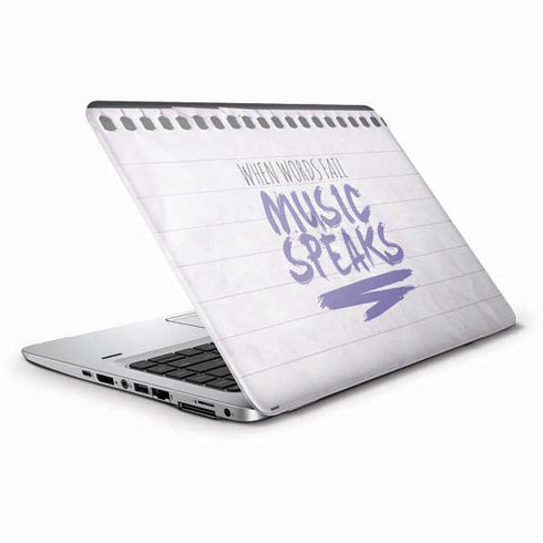 When Words Fail Music Speaks HP Elitebook Skin