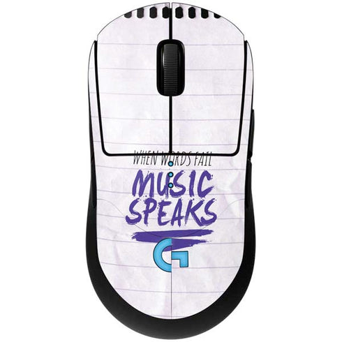 When Words Fail Music Speaks G Pro Wireless Gaming Mouse Skin