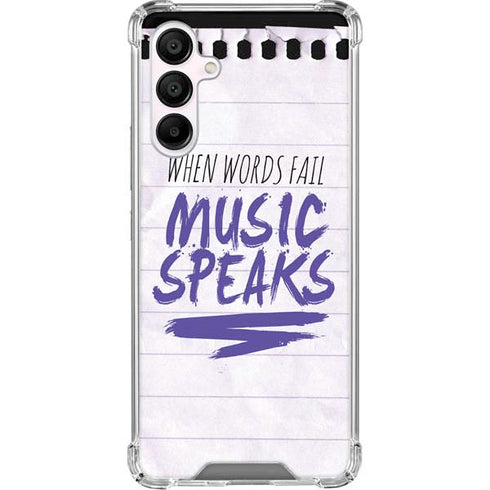 When Words Fail Music Speaks Galaxy A16 5G Clear Case