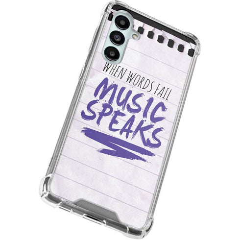 When Words Fail Music Speaks Galaxy A16 5G Clear Case