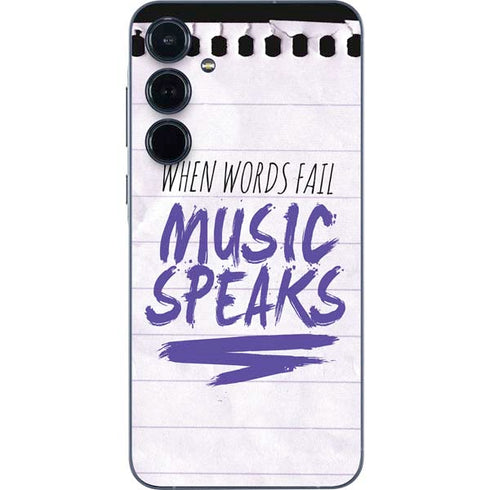 When Words Fail Music Speaks Galaxy A35 5G Skin