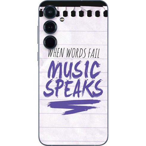 When Words Fail Music Speaks Galaxy A55 5G Skin