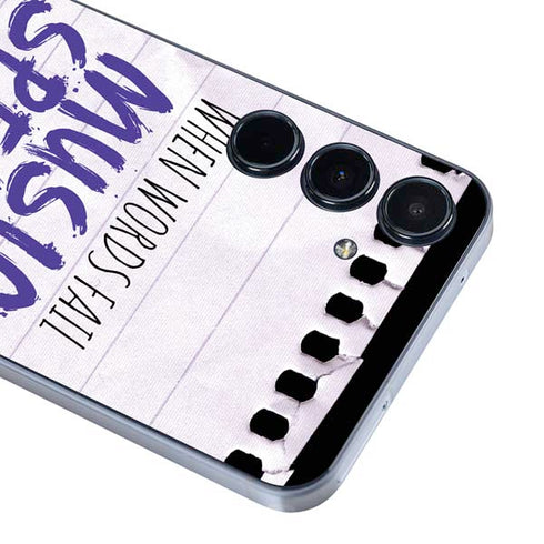 When Words Fail Music Speaks Galaxy A55 5G Skin