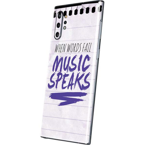 When Words Fail Music Speaks Galaxy Note 10 Plus Skin