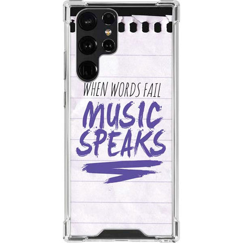 When Words Fail Music Speaks Galaxy S23 Ultra Clear Case