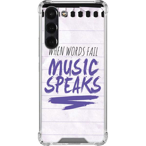 When Words Fail Music Speaks Galaxy S24 FE Clear Case