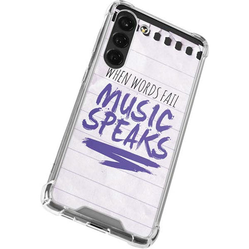 When Words Fail Music Speaks Galaxy S24 FE Clear Case