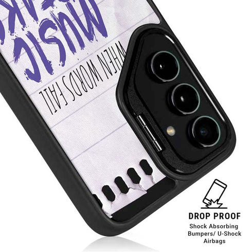 When Words Fail Music Speaks Galaxy S25 Kickstand Case