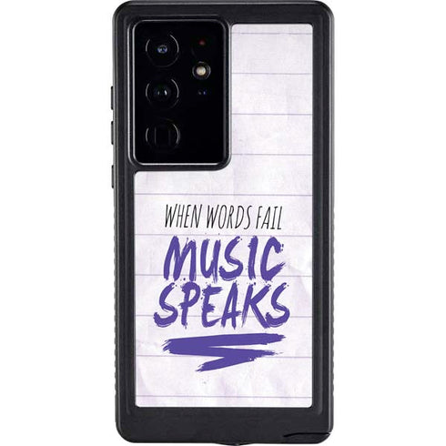 When Words Fail Music Speaks Galaxy S24 Ultra Waterproof Case