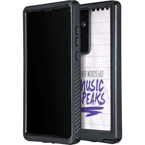 When Words Fail Music Speaks Galaxy S24 Ultra Waterproof Case
