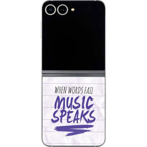 When Words Fail Music Speaks Galaxy Z Flip6 Skin