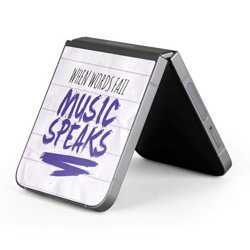 When Words Fail Music Speaks Galaxy Z Flip6 Skin
