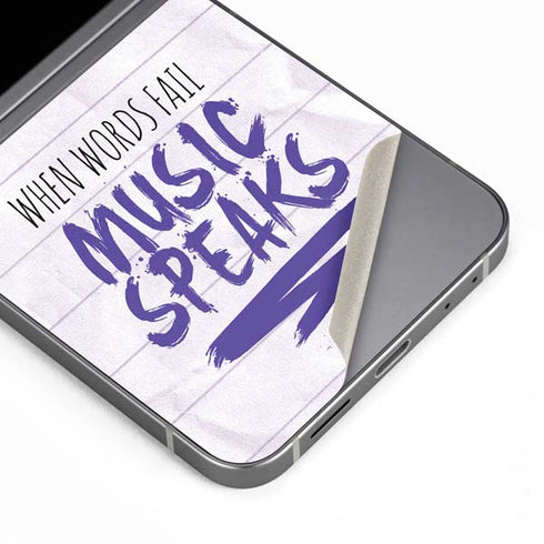 When Words Fail Music Speaks Galaxy Z Flip6 Skin