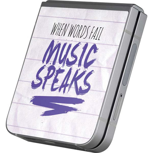When Words Fail Music Speaks Galaxy Z Flip6 Skin