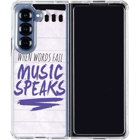 When Words Fail Music Speaks Galaxy Z Fold6 Clear Case