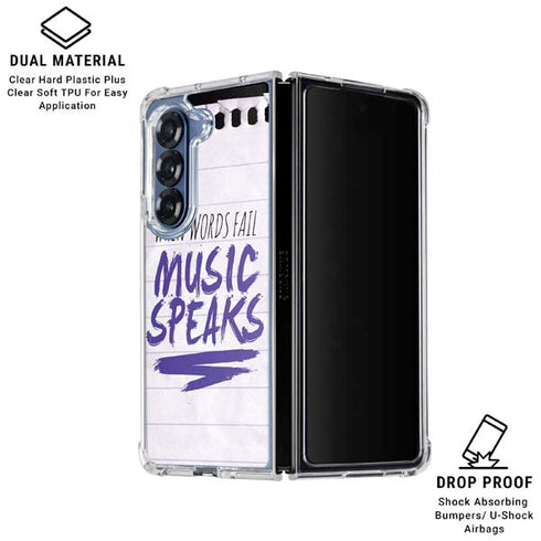 When Words Fail Music Speaks Galaxy Z Fold6 Clear Case