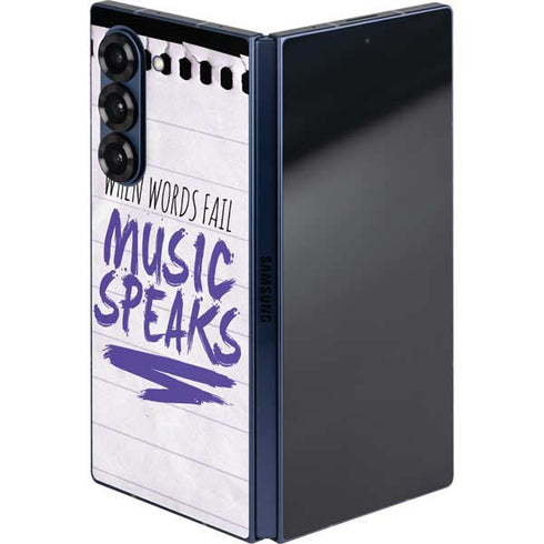 When Words Fail Music Speaks Galaxy Z Fold6 Skin