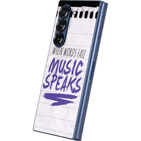 When Words Fail Music Speaks Galaxy Z Fold6 Skin